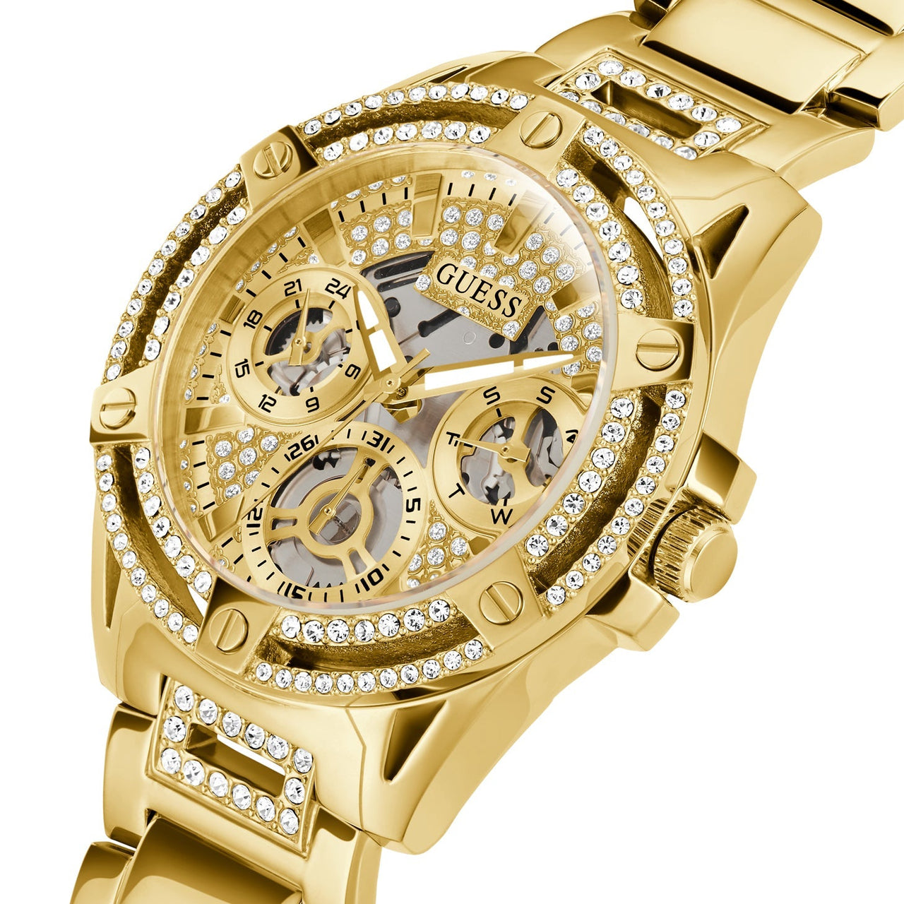 Chronograph Watch - Guess GW0464L2 Ladies Queen Gold Watch