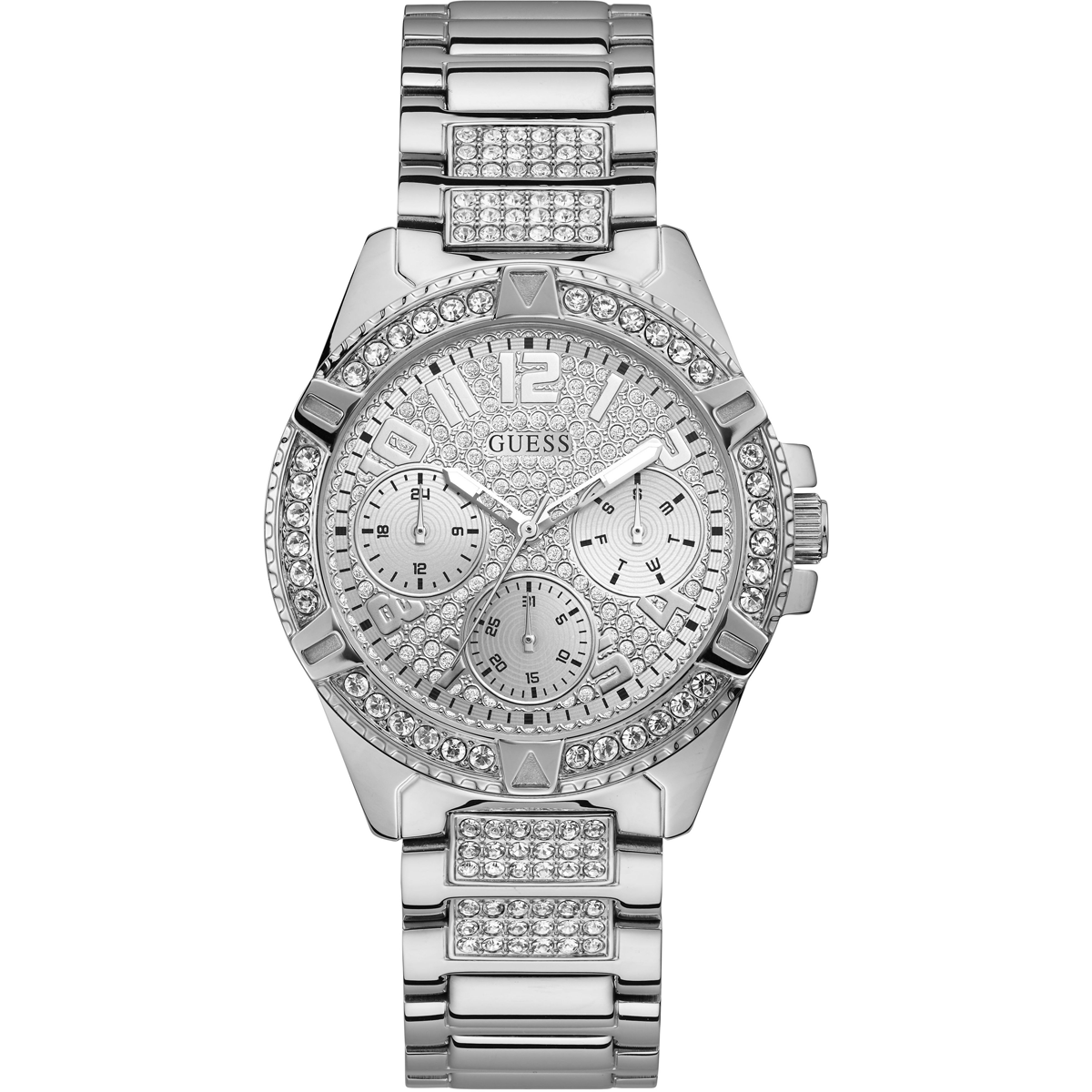 Chronograph Watch - Guess W1156L1 Ladies Frontier Silver Watch