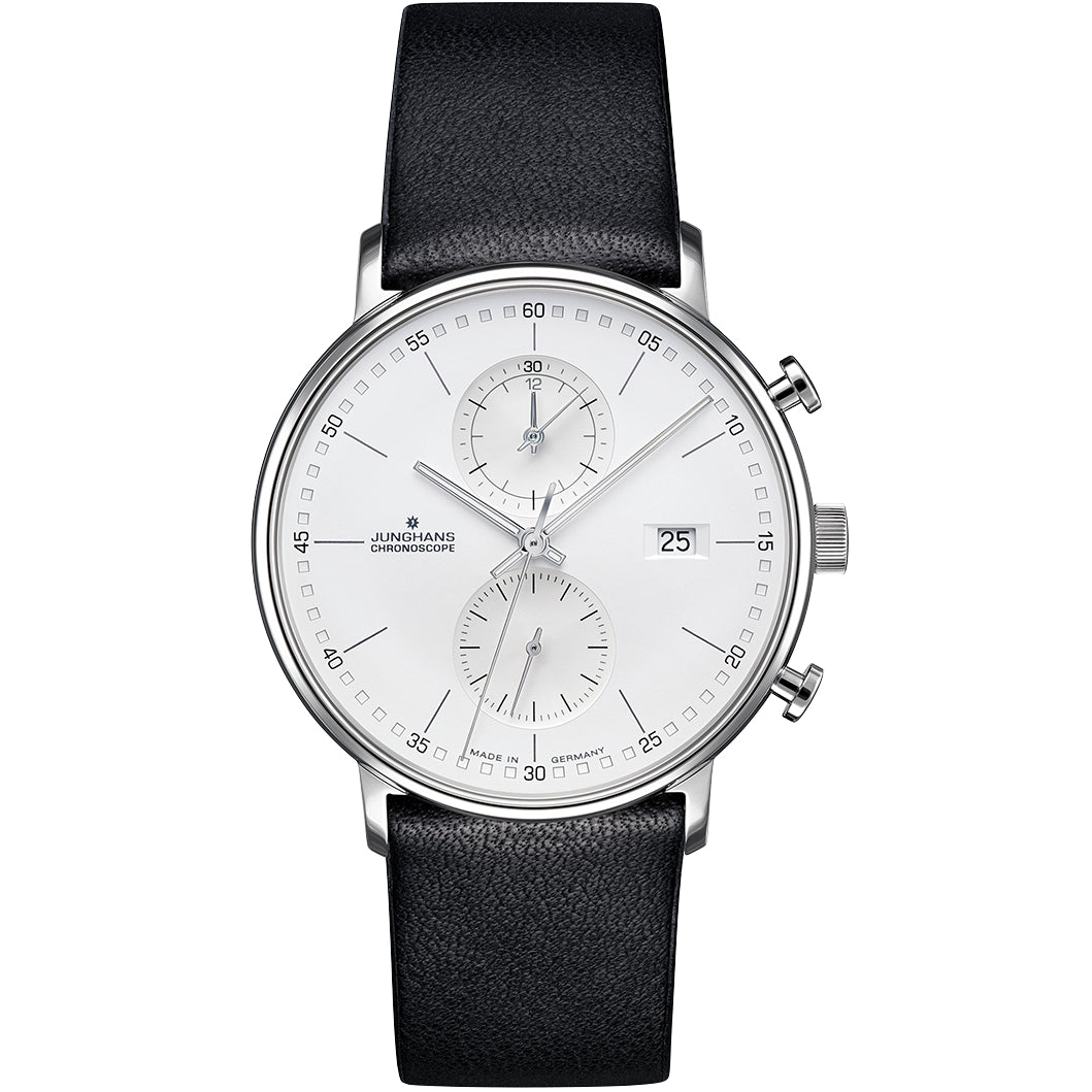 Chronograph Watch - Junghans FORM C Chronoscope Men's Black Watch 41/4770.00