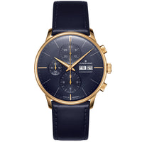 Thumbnail for Chronograph Watch - Junghans Meister Chronoscope Men's Blue Watch 27/7024.03