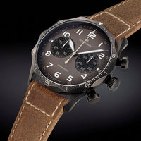 Thumbnail for Chronograph Watch - Junghans Meister Pilot Men's Brown Watch 27/3794.00