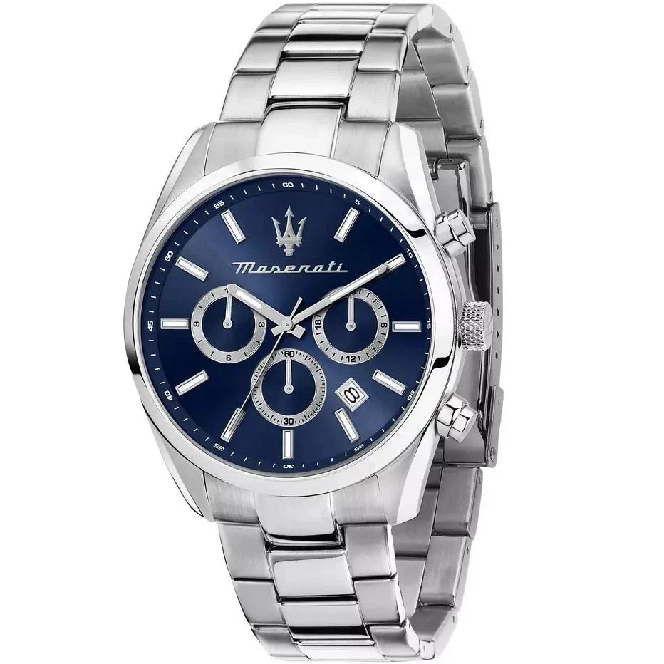 Chronograph Watch - Maserati Attrazione Men's Blue Watch R8853151005