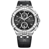 Thumbnail for Chronograph Watch - Maurice Lacroix Men's Black Aikon Chronograph Watch AI1018-SS001-330-1