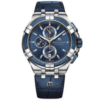 Thumbnail for Chronograph Watch - Maurice Lacroix Men's Blue Aikon Chronograph Watch AI1018-SS001-432-4