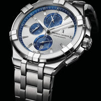 Thumbnail for Chronograph Watch - Maurice Lacroix Men's Silver Aikon Chrono Watch AI1018-SS002-131-1