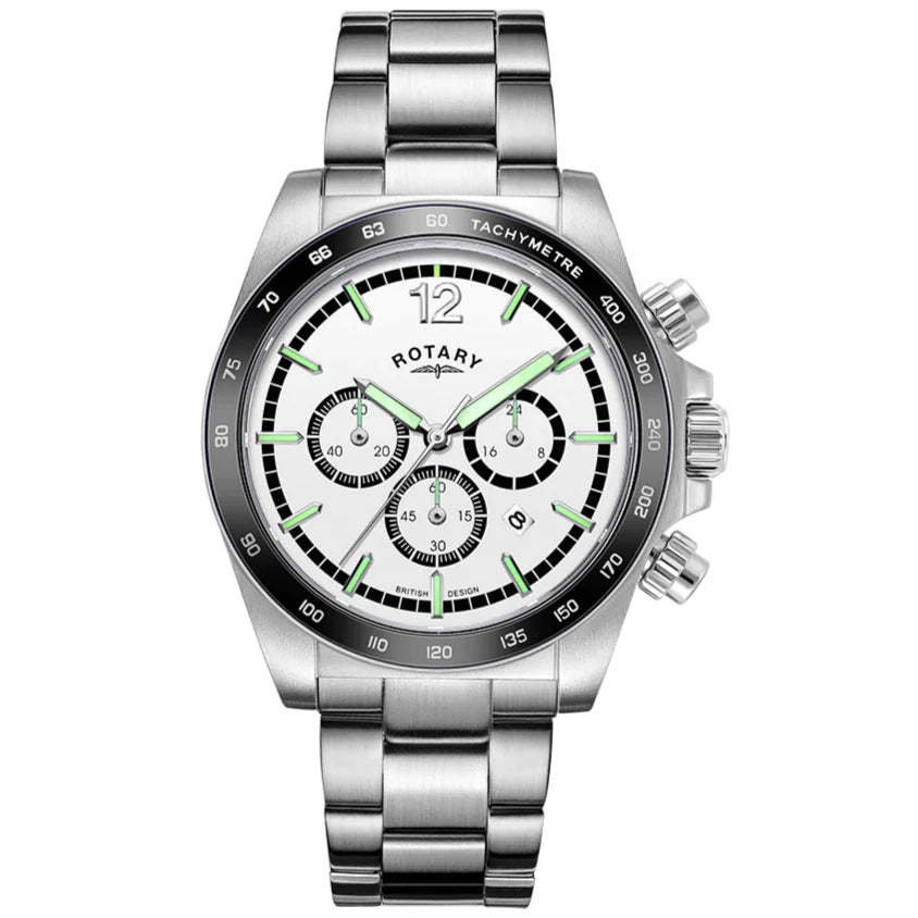 Chronograph Watch - Rotary Henley Chrono Men's Silver Watch GB05440/02