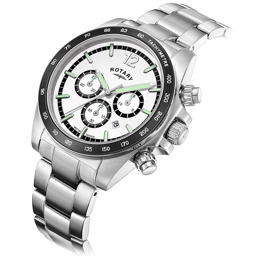 Chronograph Watch - Rotary Henley Chrono Men's Silver Watch GB05440/02