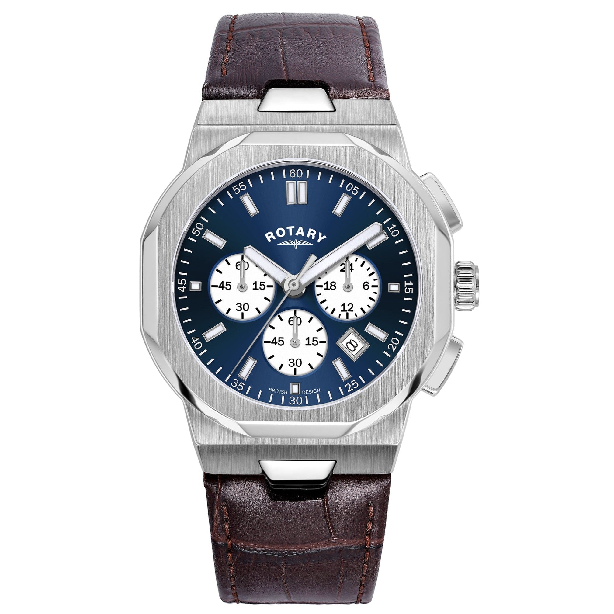 Chronograph Watch - Rotary Regent Chrono Men's Blue Watch GS05450/05