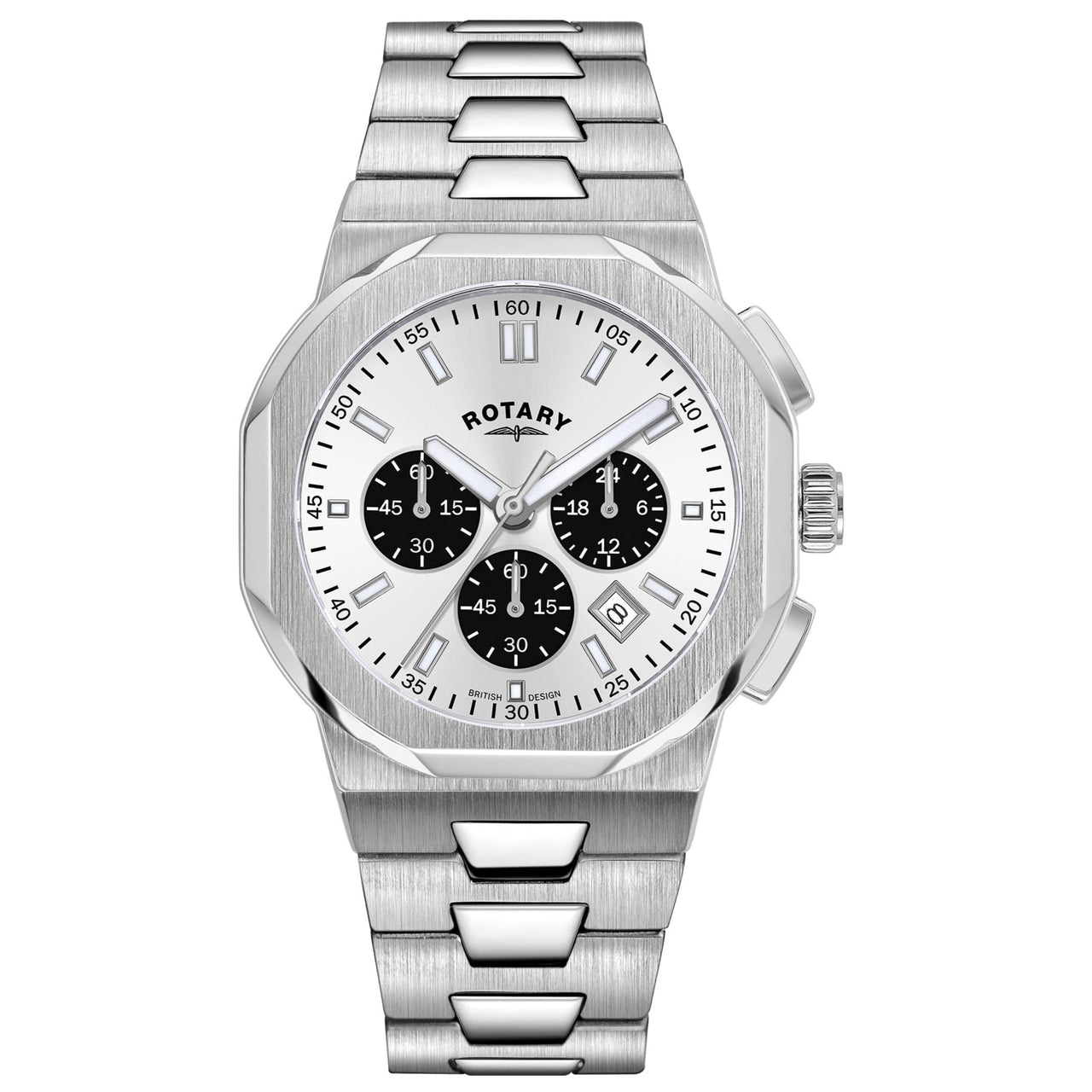 Chronograph Watch - Rotary Regent Chrono Men's Silver Watch GB05450/59