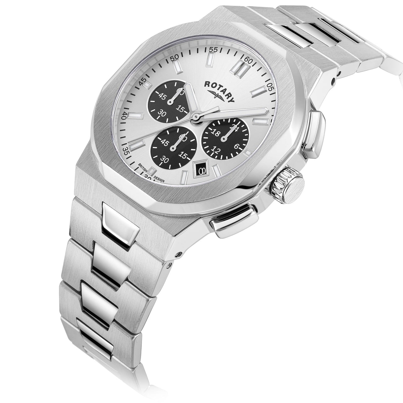 Chronograph Watch - Rotary Regent Chrono Men's Silver Watch GB05450/59