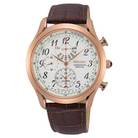 Thumbnail for Chronograph Watch - Seiko Men's Brown Perpetual Watch SPC256P1