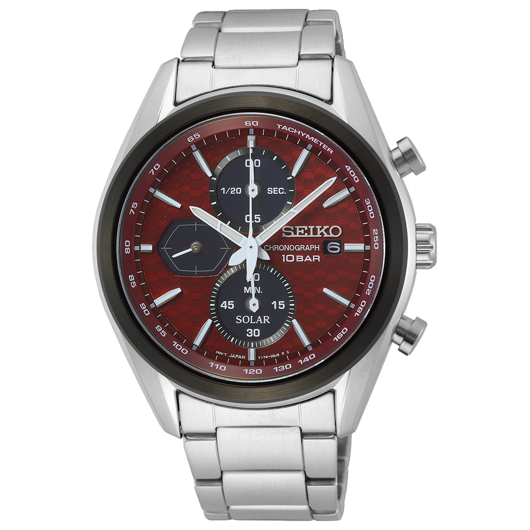 Chronograph Watch - Seiko Men's Red Solar Watch SSC771P1