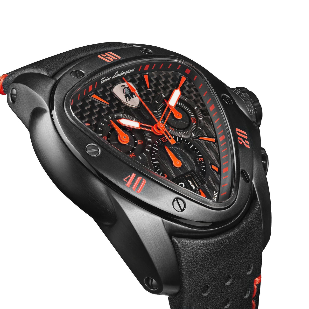 Chronograph Watch - Tonino Lamborghini T9SA Men's Black Spyder Chronograph Watch