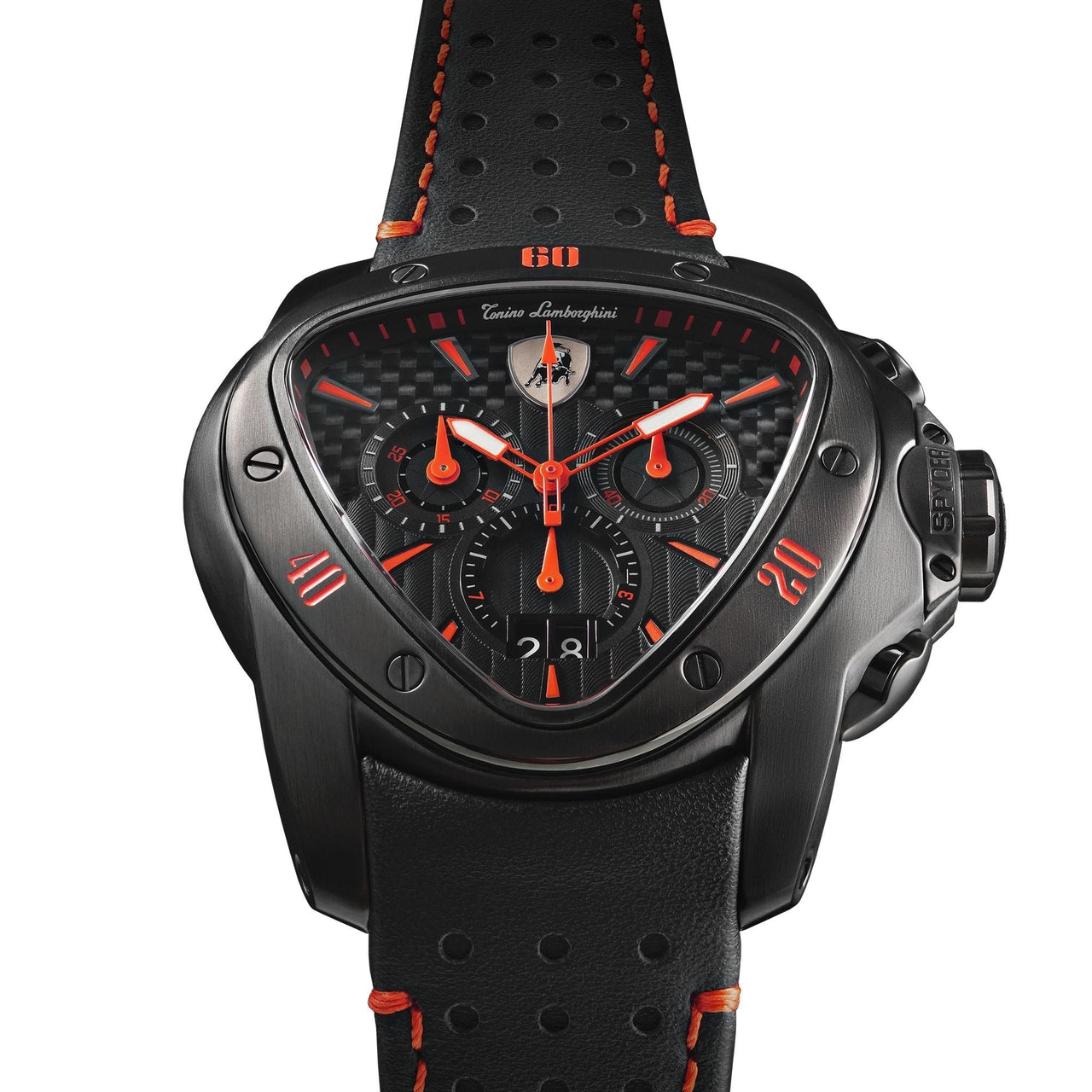 Chronograph Watch - Tonino Lamborghini T9SA Men's Black Spyder Chronograph Watch