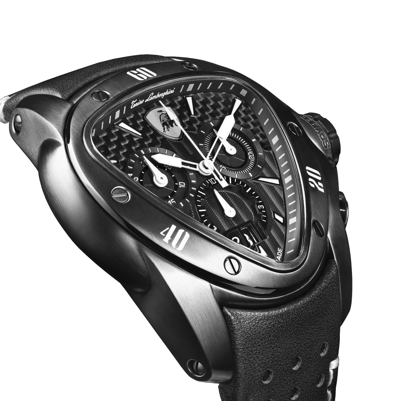 Chronograph Watch - Tonino Lamborghini T9SD Men's Black Spyder Chronograph Watch