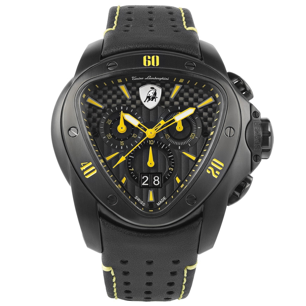 Chronograph Watch - Tonino Lamborghini T9SE Men's Black Spyder X Chronograph Watch