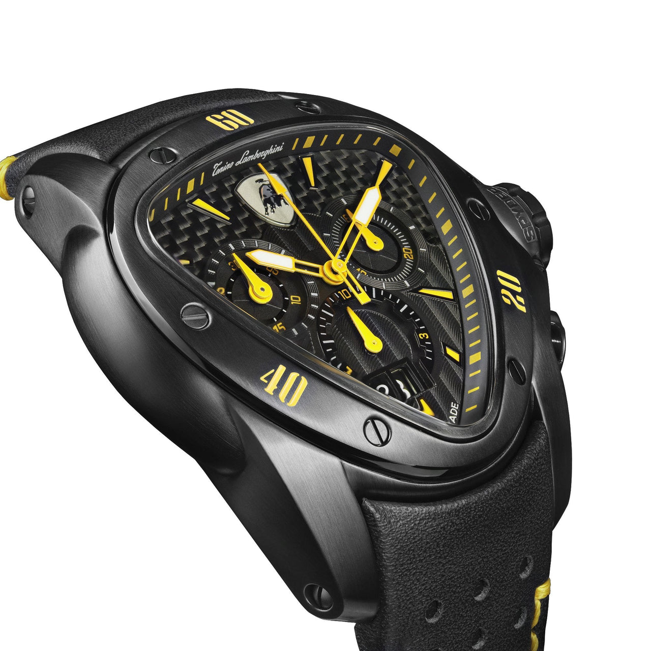 Chronograph Watch - Tonino Lamborghini T9SE Men's Black Spyder X Chronograph Watch