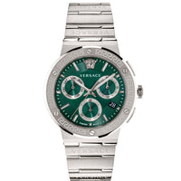 Thumbnail for Chronograph Watch - Versace Greca Logo Men's Green Watch VEZ900121