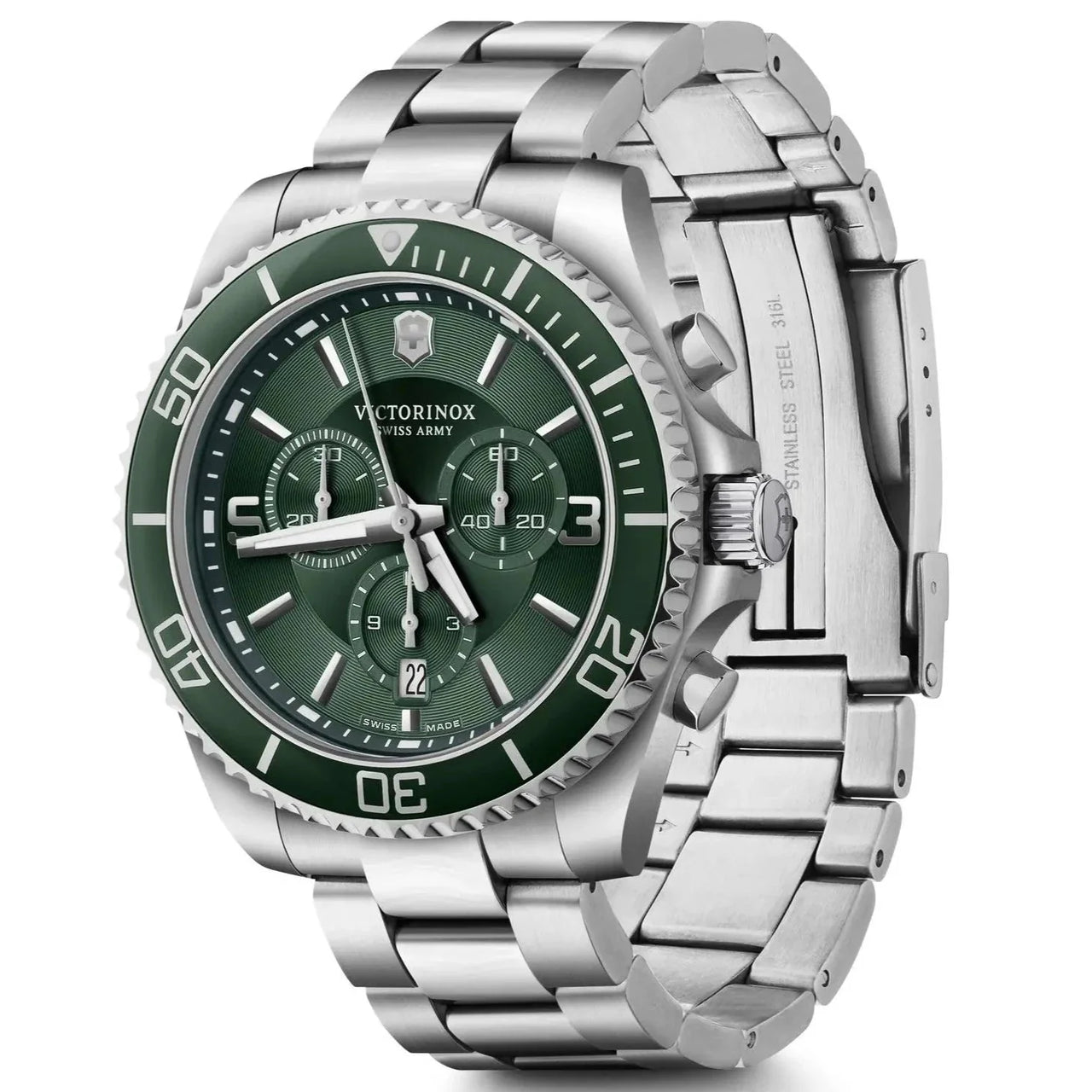 Chronograph Watch - Victorinox Maverick Chrono Men's Green Watch 241946