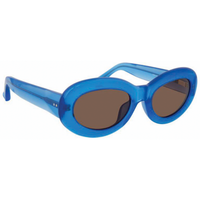 Thumbnail for Dries Van Noten Ladies Oval Brown Sunglasses