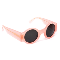 Thumbnail for Dries Van Noten Unisex Round Grey Sunglasses 9DVN16C1PINKTRANS