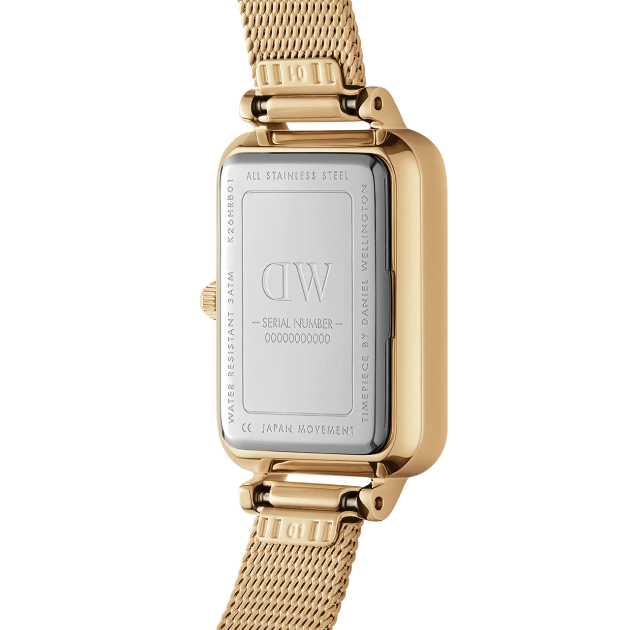 Daniel Wellington Quadro Pressed Evergold Ladies White Watch DW00100556