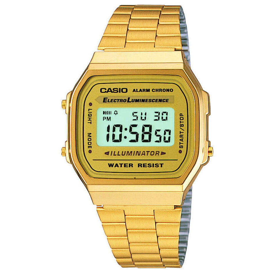 Digital Watch - Casio Vintage Unisex Gold Watch A168WG-9EF