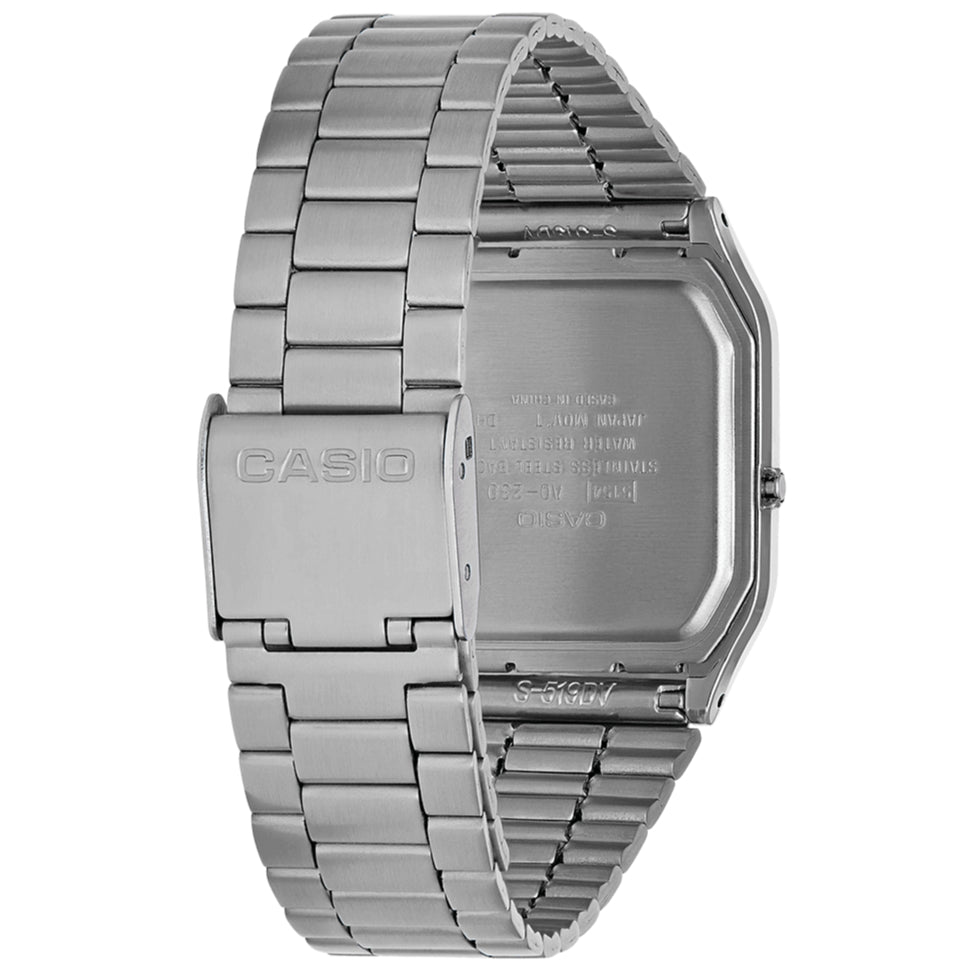 Digital Watch - Casio Vintage Unisex Silver Watch AQ-230A-1DMQYES