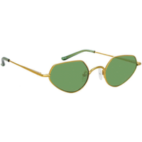 Thumbnail for Dries Van Noten Ladies Cat Eye Green Sunglasses DVN176C5SUN