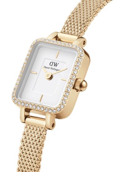 Daniel Wellington Quadro Mini Lumine Bezel Gold Watch DW00100730