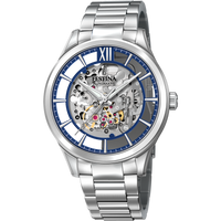 Thumbnail for Festina Skeleton Auto Men's Silver Watch