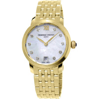 Thumbnail for Frederique Constant Slimline Ladies Gold Watch FC-220MPWD1S25B