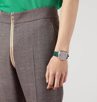 Thumbnail for Gucci Unisex Watch 38mm Grip Silver Green Alligator