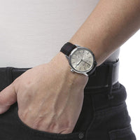 Thumbnail for Burberry BU10008 Men's Check Stamped Black White Watch