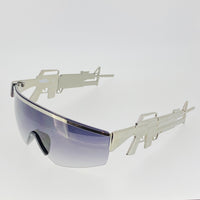 Thumbnail for Jeremy Scott Sunglasses Gun Metal Shield Special Edition JSM16C2SUN - Watches & Crystals