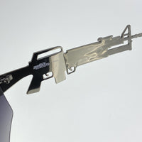 Thumbnail for Jeremy Scott Sunglasses Gun Metal Shield Special Edition JSM16C2SUN - Watches & Crystals