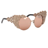 Thumbnail for Khaleda And Fahad Women Sunglasses Cat Eyes Rose Gold Titanium With Rose Gold Lenses Category 3 KR2C3SUN - Watches & Crystals