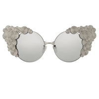 Thumbnail for Khaleda And Fahad Women Sunglasses Cat Eyes Silver Titanium With Platinum Lenses Category 3 KR2C2SUN - Watches & Crystals