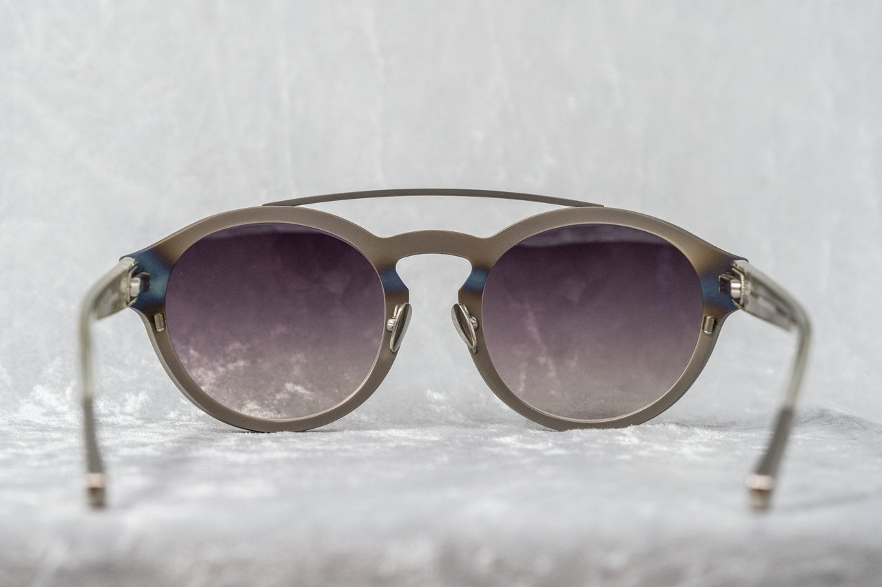 Kris Van Assche Sunglasses Oval Burnt Silver and Grey Graduated Lenses Category 3 - KVA4C5SUN - Watches & Crystals