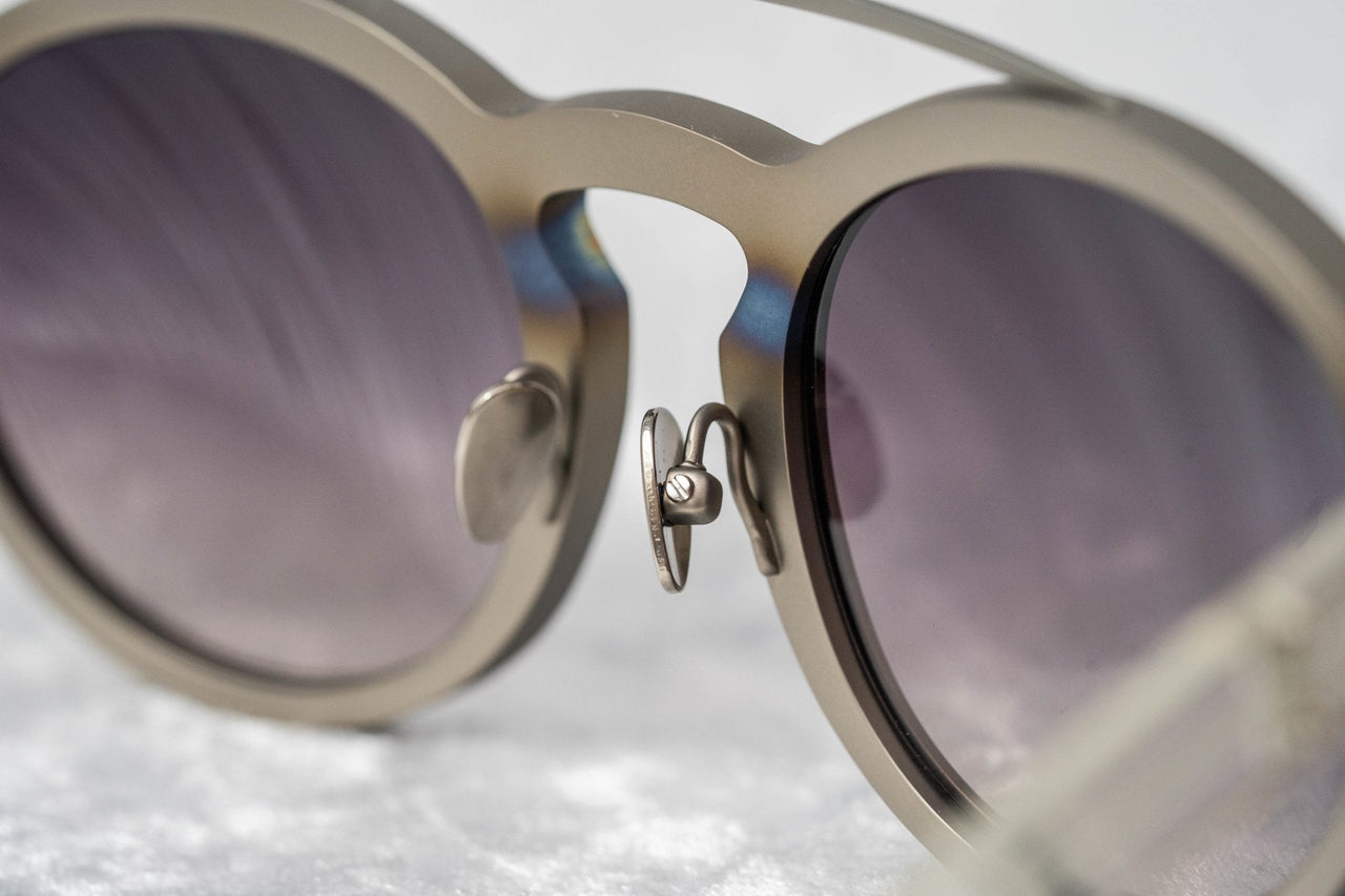 Kris Van Assche Sunglasses Oval Burnt Silver and Grey Graduated Lenses Category 3 - KVA4C5SUN - Watches & Crystals