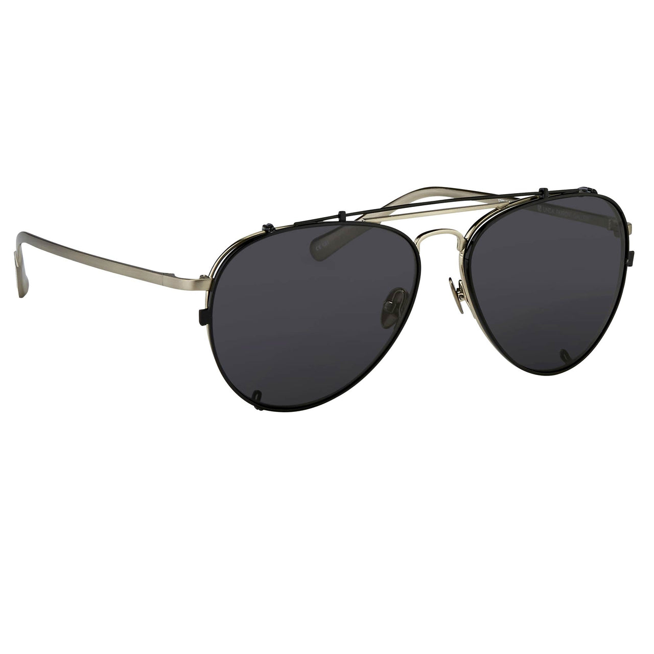 Kris Van Assche Sunglasses Unisex Titanium Brushed Silver Black Clip-On with Grey Lenses Category 3 - KVA89C5SUN - Watches & Crystals