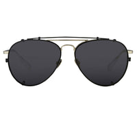 Thumbnail for Kris Van Assche Sunglasses Unisex Titanium Brushed Silver Black Clip-On with Grey Lenses Category 3 - KVA89C5SUN - Watches & Crystals