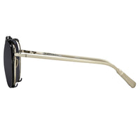 Thumbnail for Kris Van Assche Sunglasses Unisex Titanium Brushed Silver Black Clip-On with Grey Lenses Category 3 - KVA89C5SUN - Watches & Crystals