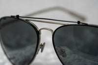 Thumbnail for Kris Van Assche Sunglasses Unisex Titanium Brushed Silver Black Clip-On with Grey Lenses Category 3 - KVA89C5SUN - Watches & Crystals