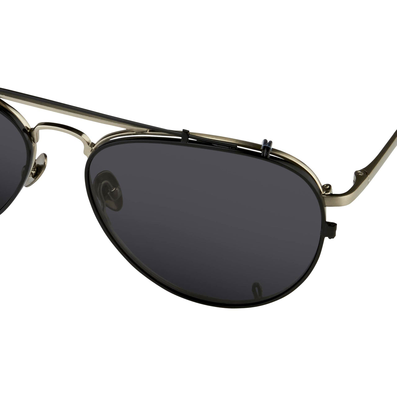 Kris Van Assche Sunglasses Unisex Titanium Brushed Silver Black Clip-On with Grey Lenses Category 3 - KVA89C5SUN - Watches & Crystals