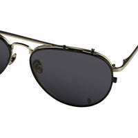 Thumbnail for Kris Van Assche Sunglasses Unisex Titanium Brushed Silver Black Clip-On with Grey Lenses Category 3 - KVA89C5SUN - Watches & Crystals
