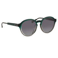 Thumbnail for Kris Van Assche Sunglasses with Oval Green Clear Gunmetal and Grey Graduated Lenses - KVA79C3SUN - Watches & Crystals