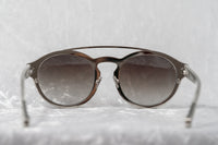Thumbnail for Kris Van Assche Unisex Sunglasses Oval Shiny Silver and Grey Graduated Lenses - KVA4C4SUN - Watches & Crystals