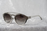 Thumbnail for Kris Van Assche Unisex Sunglasses Oval Shiny Silver and Grey Graduated Lenses - KVA4C4SUN - Watches & Crystals