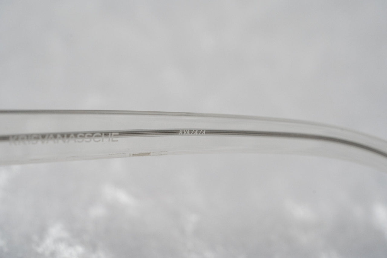 Kris Van Assche Unisex Sunglasses Oval Shiny Silver and Grey Graduated Lenses - KVA4C4SUN - Watches & Crystals